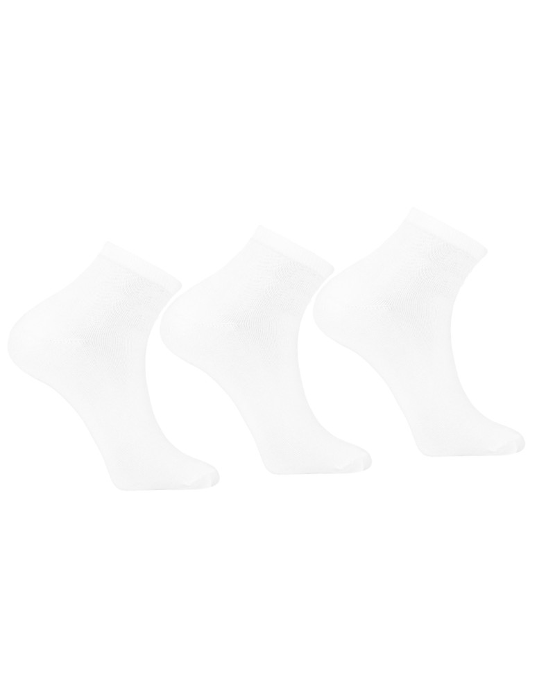 Skarpetki za kostkę - Skarpety męskie bambusowe 3-pak BIAŁY - produkt moraj.pl 1