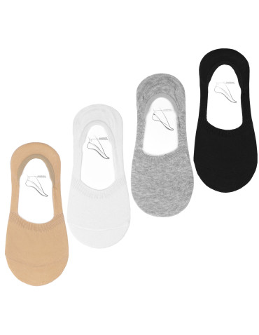 Skarpetki damskie niskie stopki bawełniane 4-pak