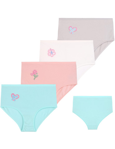 Majtki figi damskie bawełniane z wysokim stanem 4-pak