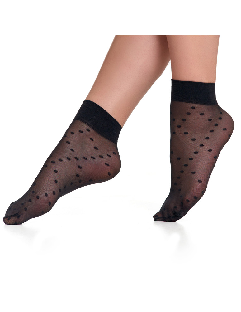 Skarpetki - Skarpetki rajstopowe coco kropeczki CZARNY  - produkt moraj.pl 2