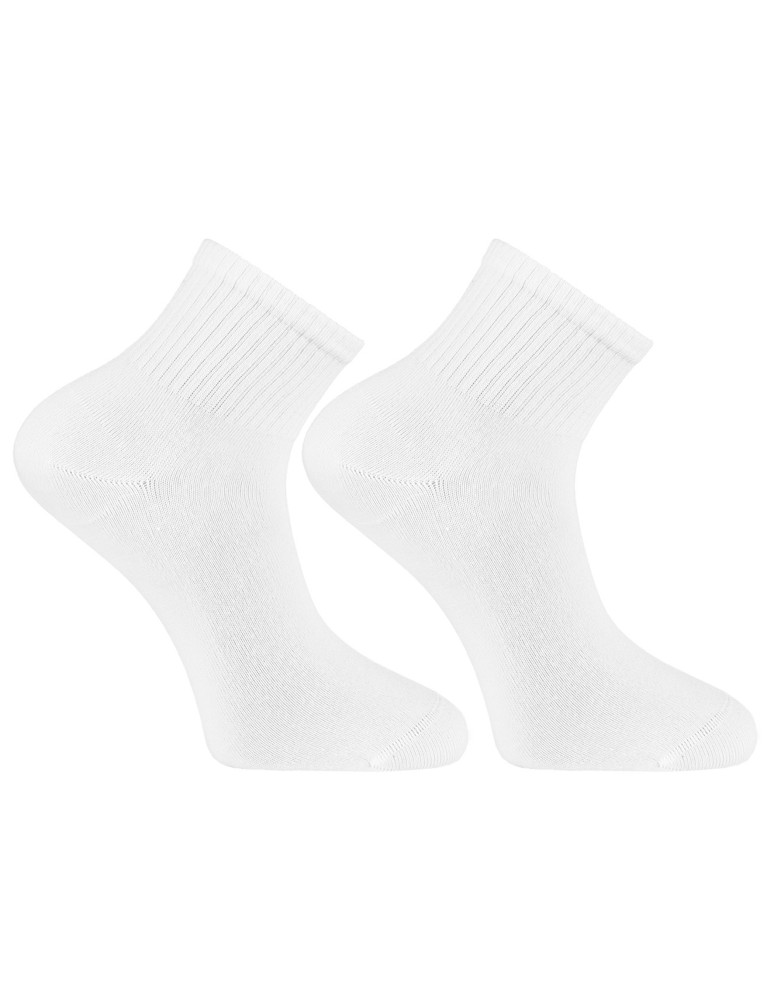 Skarpetki za kostkę - Klasyczne bawełniane krótkie skarpetki męskie 3-pak BIAŁY  - produkt moraj.pl 2