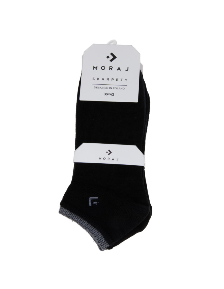 Stopki - Skarpety stopki męskie bawełniane czarne CZARNY  - produkt moraj.pl 3