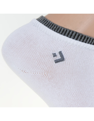 Stopki - Skarpety stopki bawełniane męskie białe 3-pak BIAŁY - produkt 3