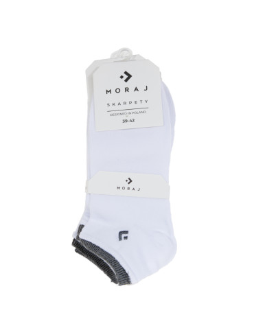 Skarpety stopki bawełniane męskie białe 3-pak  - produkt 2