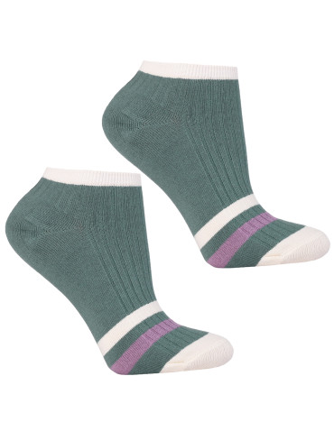 Stopki damskie - Damskie skarpetki stopki w prążek bawełniane 3-pak WIELOKOLOROWY - produkt 3