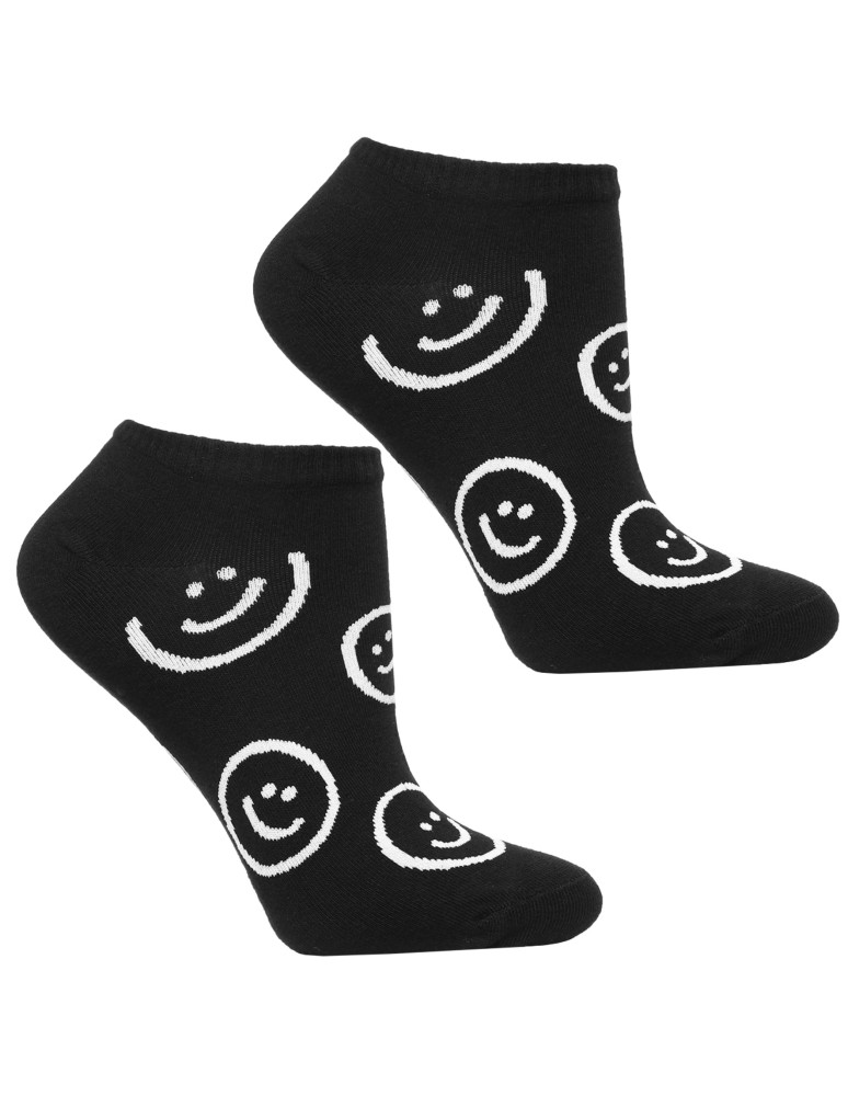 Stopki damskie - Damskie skarpetki stopki z uśmiechami 3-pak WIELOKOLOROWY - produkt moraj.pl 3