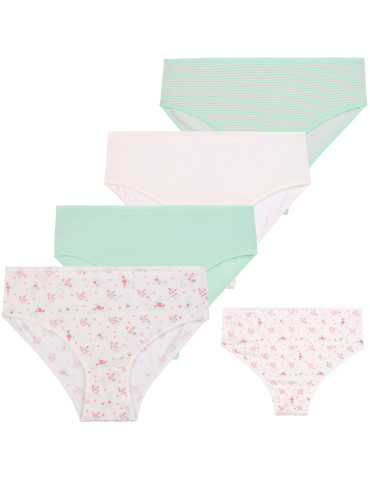 Majtki figi damskie bawełniane ze wzorem 4-pak