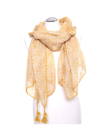 Cienki szal damski na wiosnę orientalny wzór