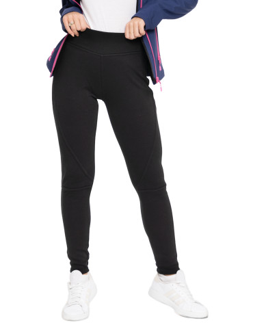 Ocieplane legginsy damskie z wysokim stanem czarne  - produkt 2