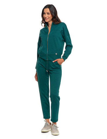 Damskie spodnie dresowe rurki eleganckie z kieszeniami