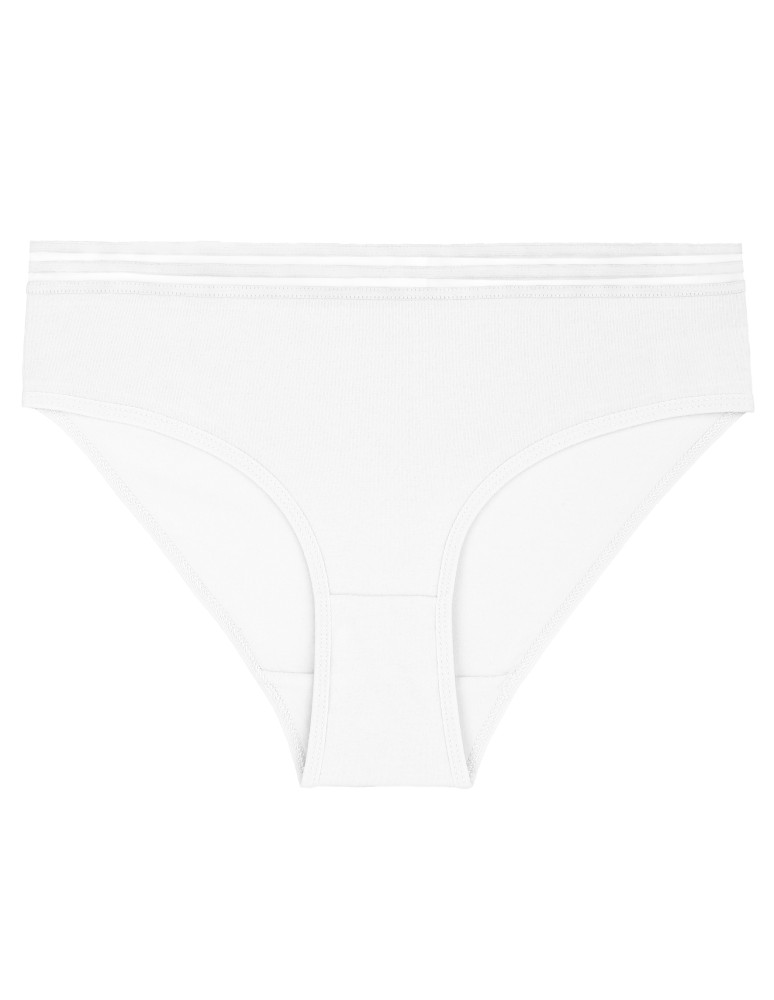 Majtki figi - Majtki figi damskie gładkie z siateczkową gumką 3-pak WIELOKOLOROWY - produkt moraj.pl 3