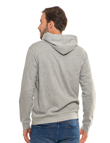 Męska bluza wkładana z kapturem szara - produkt 2
