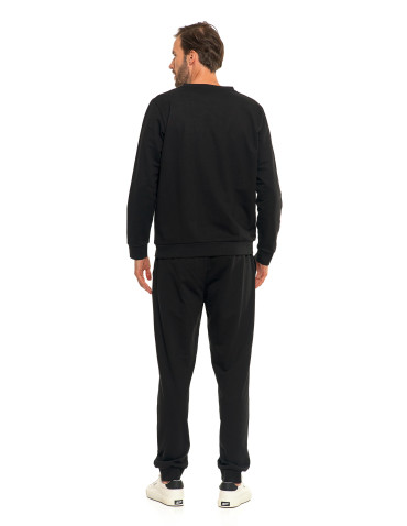 Spodnie męskie - Męskie spodnie dresowe typu joggery CZARNY - produkt 3