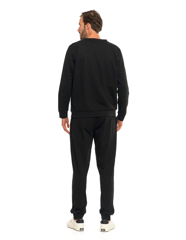 Spodnie męskie - Męskie spodnie dresowe typu joggery CZARNY - produkt moraj.pl 3