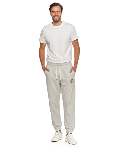 Spodnie męskie - Męskie spodnie dresowe typu joggery SZARY - produkt 1