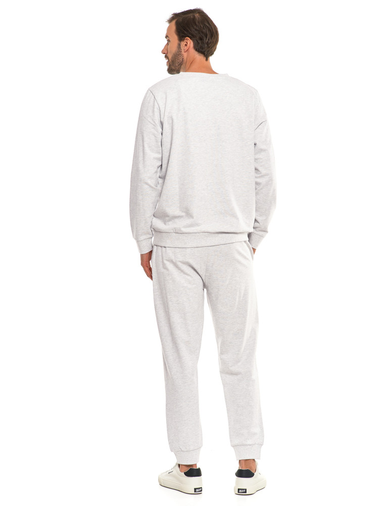 Spodnie męskie - Męskie spodnie dresowe typu joggery SZARY - produkt moraj.pl 4