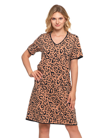 Damska koszula nocna z krótim rękawem motyw zwierzęcy