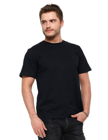 Koszulki i Tank Topy - Koszulka męska bawełniana T-shirt CZARNY - produkt 3
