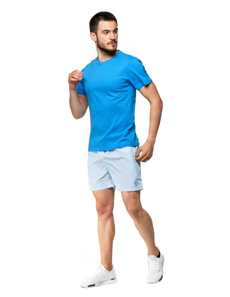 Koszulki i Tank Topy - Koszulka męska bawełniana T-shirt NIEBIESKI - produkt moraj.pl 2