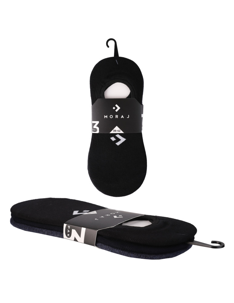 Niskie stopki - Męskie skarpetki niskie stopki z silikonową zapiętką 3-pak WIELOKOLOROWY  - produkt moraj.pl 2