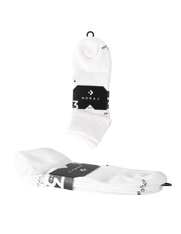 Męskie skarpetki białe za kostkę ze ściągaczami 3-pak  - produkt 2