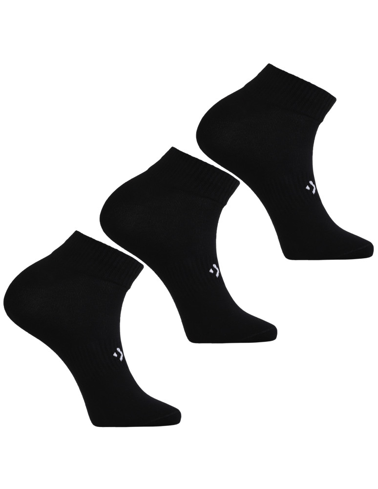 Skarpetki za kostkę - Męskie skarpetki czarne za kostkę ze ściągaczami 3-pak CZARNY - produkt moraj.pl 4