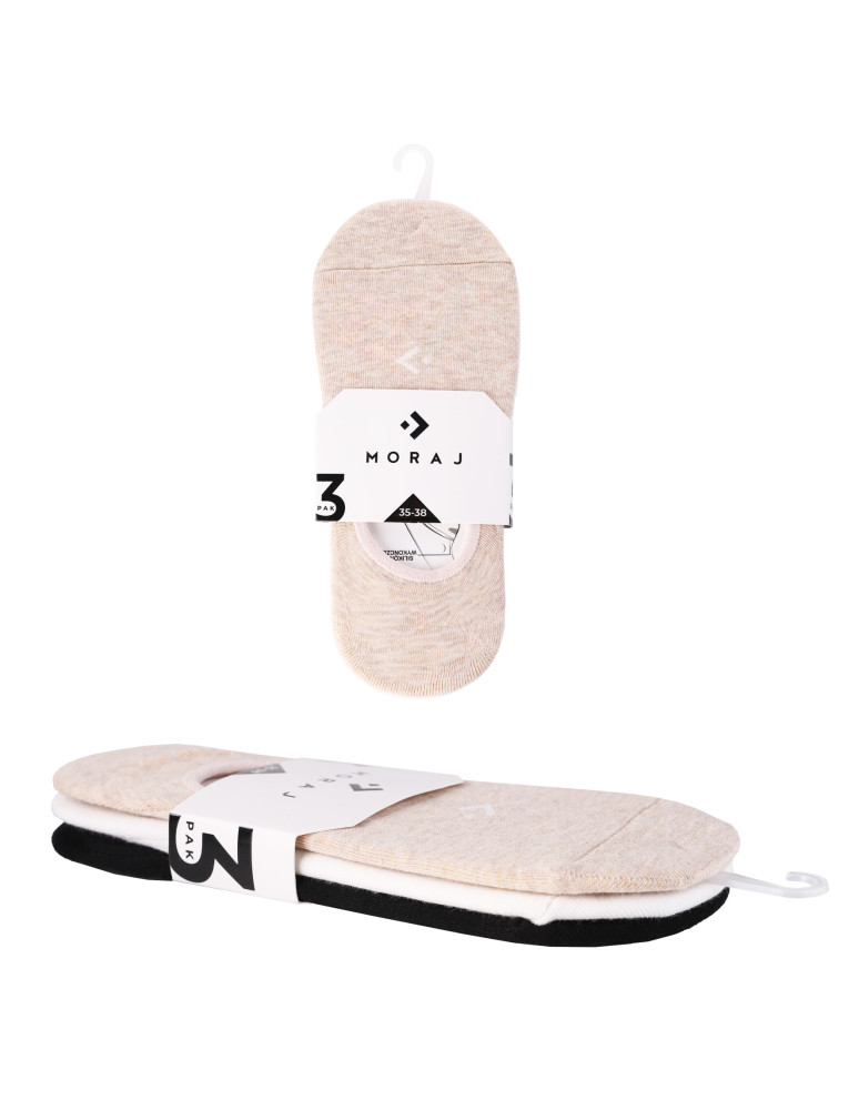 Niskie stopki - Damskie skarpetki niskie stopki klasyczne 3-pak WIELOKOLOROWY  - produkt moraj.pl 2