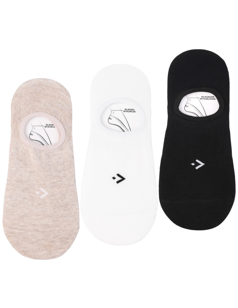 Niskie stopki - Damskie skarpetki niskie stopki klasyczne 3-pak WIELOKOLOROWY - produkt moraj.pl 1