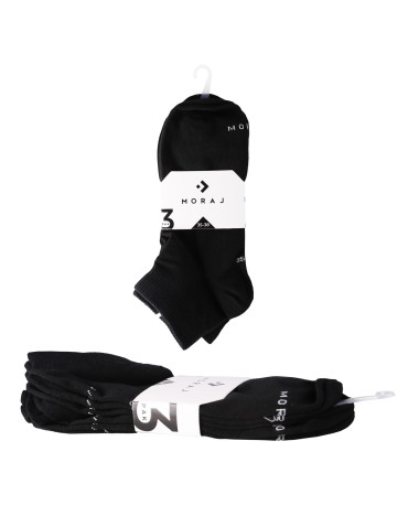 Damskie skarpetki czarne za kostkę ze ściągaczami 3-pak  - produkt 2