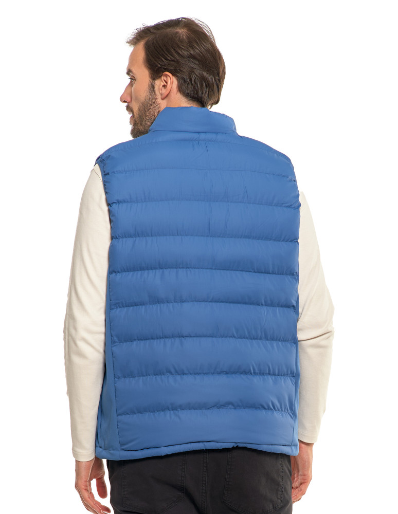 Kurtki i kamizelki - Męski bezrękawnik pikowana kamizelka JEANS  - produkt moraj.pl 3