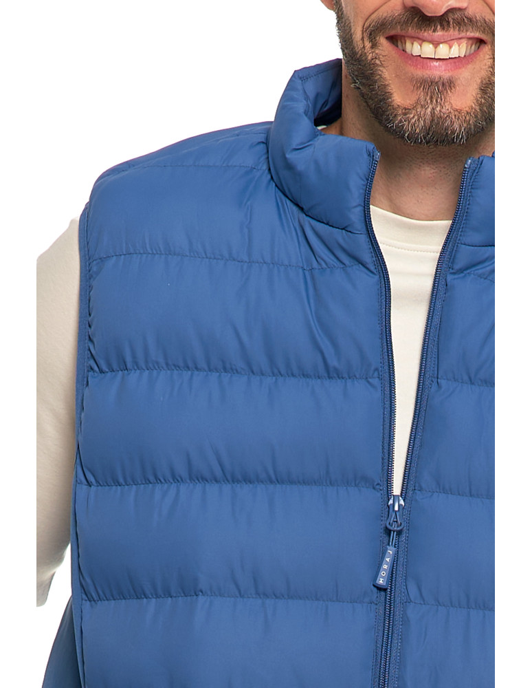 Kurtki i kamizelki - Męski bezrękawnik pikowana kamizelka JEANS  - produkt moraj.pl 7