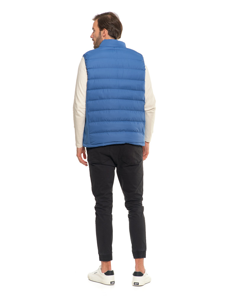 Kurtki i kamizelki - Męski bezrękawnik pikowana kamizelka JEANS  - produkt moraj.pl 12