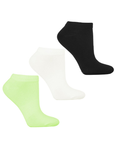 Damskie skarpetki stopki bez wzoru ze ściągaczem i ABS 3-pak