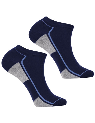 Męskie skarpety stopki z kontrastowym paskiem 3-pak  - produkt 2