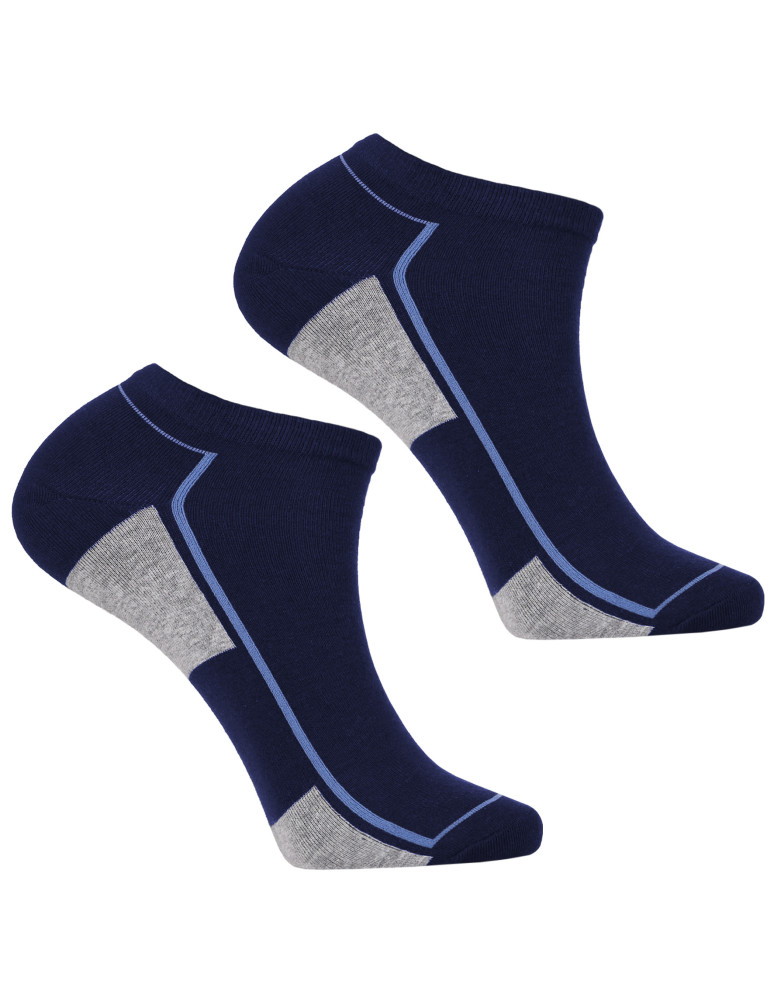 Stopki - Męskie skarpety stopki z kontrastowym paskiem 3-pak WIELOKOLOROWY  - produkt moraj.pl 2