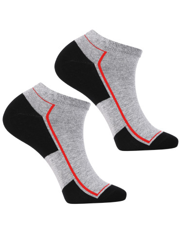 Stopki - Męskie skarpety stopki z kontrastowym paskiem 3-pak WIELOKOLOROWY - produkt 4