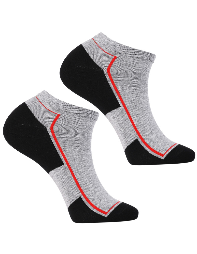 Stopki - Męskie skarpety stopki z kontrastowym paskiem 3-pak WIELOKOLOROWY  - produkt moraj.pl 4