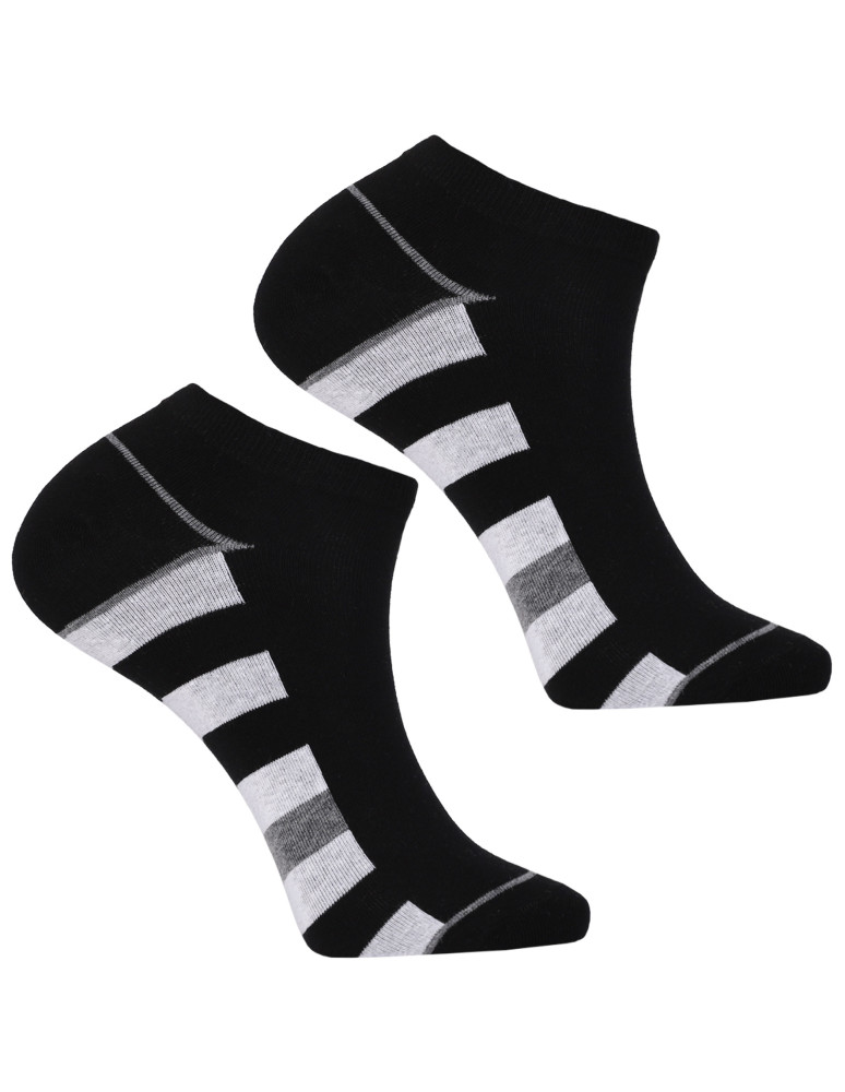 Stopki - Męskie skarpetki stopki ze szerokimi paskami 3-pak WIELOKOLOROWY - produkt moraj.pl 3