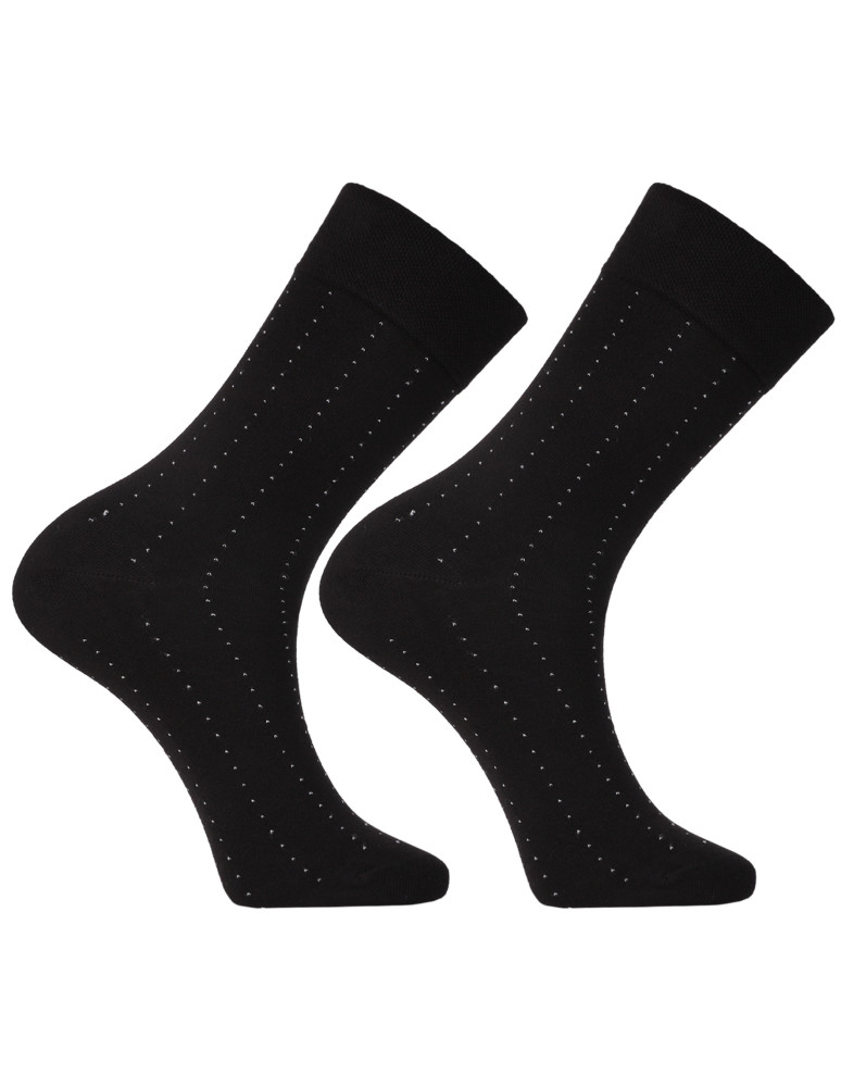 Skarpetki długie - Męskie skarpetki długie garniturowe w klasyczne wzory 3-pak WIELOKOLOROWY - produkt moraj.pl 2