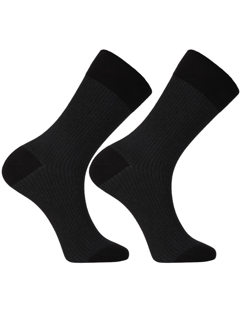 Skarpetki długie - Męskie skarpetki długie garniturowe w klasyczne wzory 3-pak WIELOKOLOROWY - produkt moraj.pl 4