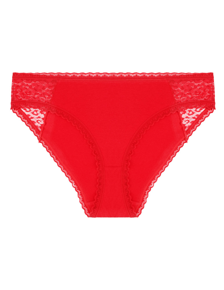 Majtki figi - Damskie majtki figi bikini bawełniane z koronką 3-pak WIELOKOLOROWY  - produkt moraj.pl 3