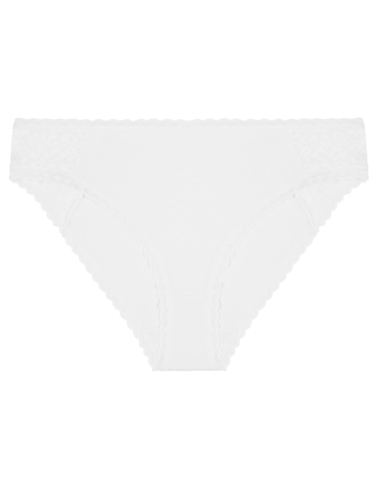 Majtki figi - Damskie majtki figi bikini bawełniane z koronką 3-pak WIELOKOLOROWY  - produkt moraj.pl 5