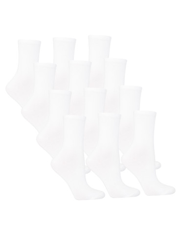 Damskie skarpety białe długie bawełniane Basic 12-pak