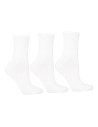 Skarpety białe damskie długie bawełniane Basic 3-pak BIAŁY