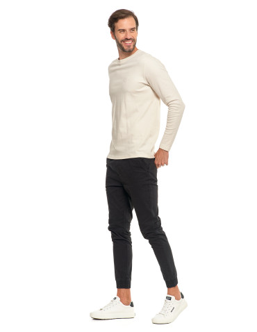 Koszulki i Tank Topy - Męska koszulka long z naszywką BIAŁY - produkt 6