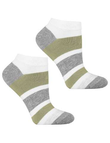 Stopki damskie - Damskie skarpetki stopki bawełniane mix wzorów 3-pak WIELOKOLOROWY - produkt 4