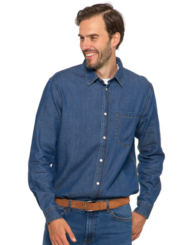 Klasyczna męska koszula jeansowa