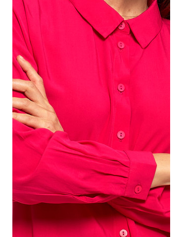 Bluzki i koszule - Elegancka koszula damska z wiskozy FUKSJA - produkt 3
