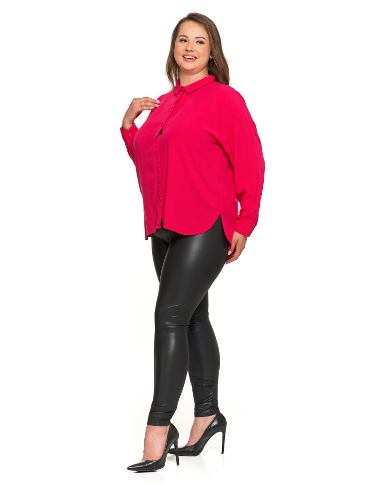 Bluzki i koszule - Elegancka koszula damska z wiskozy FUKSJA - produkt moraj.pl 13