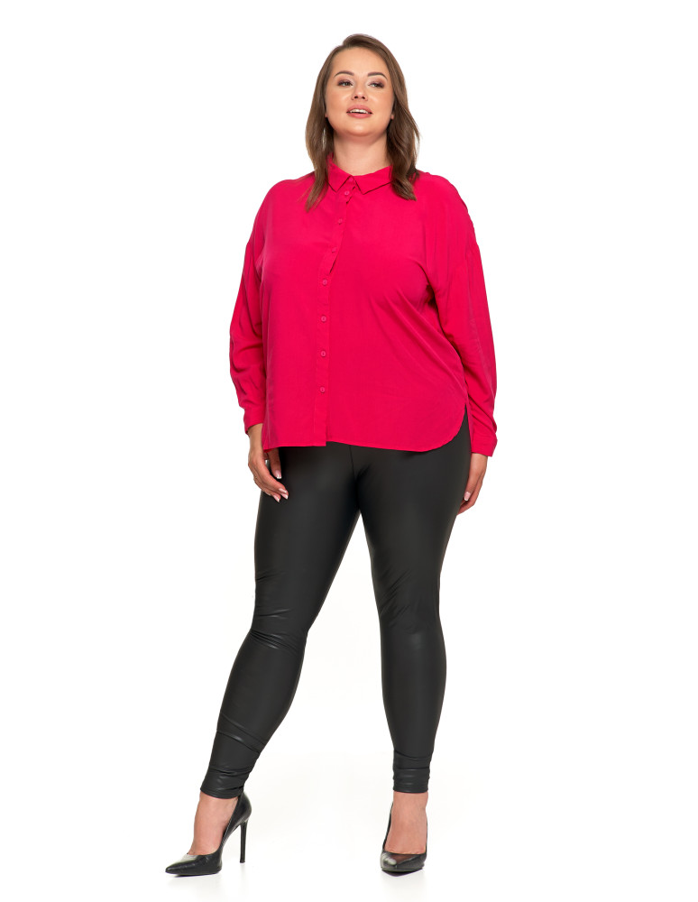 Bluzki i koszule - Elegancka koszula damska z wiskozy FUKSJA - produkt moraj.pl 14